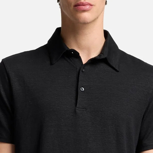 Streetwear With Solid Color & Custom Logo Design Polo Tee With Turn <b>Down</b> Collar And Short Sleeves Modern Fashion For Men Outdoor - Product Image 2