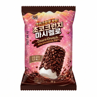 Snack Coreano Choco Crunch Marshmallow 36g, Dulces de Galleta con Cobertura de Chocolate, Listo para Enviar, Barra de Chocolate para Venta Minorista, MOQ Bajo