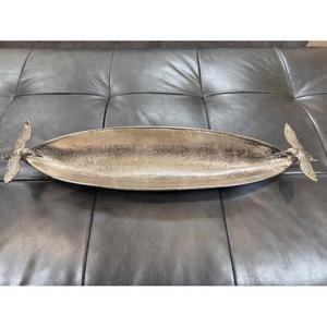 Antique Luxury Oval <b>Tray</b> With Bird Handles Wedding Party Table Decoration Items Handmade Metal Serving <b>Trays</b> For Home Decor - Product Image 1