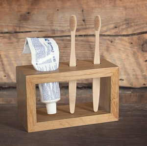 Customizable in Size And Style Wooden Toothbrush and <b>Toothpaste</b> <b>Holder</b> Stand in elegant Handcrafted work - Product Image 3
