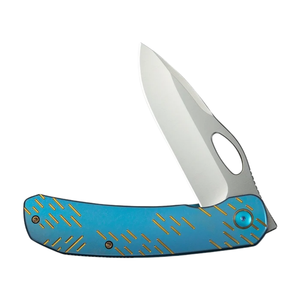 Navajas Plegables con Mango de Metal Plateado, Hoja de Acero Inoxidable, Diseño Compacto y Ligero para Acampar al Aire Libre y Uso General - Product Image 3