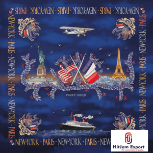 Collection en Gros de Foulards Carrés Personnalisés Haut de Gamme, Imprimés, Tendance, Style Hijab, Doux au Toucher Soie, pour le Cou - Product Image 6