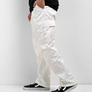Wholesale Men's Casual Sport Joggers Plus Size Cargo Pants Custom Logo Street Style High <b>Low</b> Waist Flat pant Front for Outdoor - Product Image 2