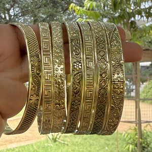 High Quality Wood Brass Bangle Stack Wedding Party Festive <b>Adjustable</b> Custom Cuff Vintage Chunky Statement Jewelry <b>Bracelet</b> - Product Image 4
