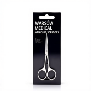 Ciseaux de manucure WARSAW MEDICAL, en acier inoxydable courbé, lame tranchante, manche durable, outil de beauté, soin des ongles, adultes, couleur personnalisée - Product Image 2