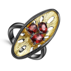 <span class=keywords><strong>Rosso</strong></span> <span class=keywords><strong>granato</strong></span> argento anelli - Product Image 2