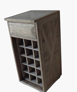 Table d'appoint pour salon en bois d'acacia avec 1 tiroir coulissant - Product Image 5