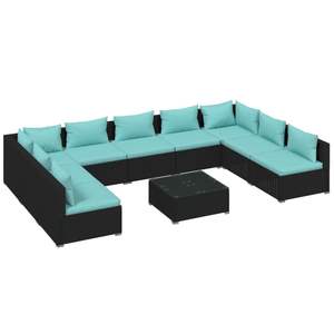Conjunto de Muebles de Jardín en Negro y Azul Agua - Product Image 2
