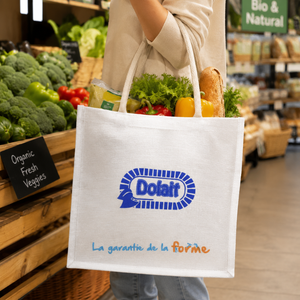 Custom Printed White <b>Jute</b> Shopping <b>Bag</b> | Eco Friendly Reusable Tote <b>Bag</b> Laminated Promotional <b>Gift</b> <b>Bag</b> Padded Handle Shopping - Product Image 4