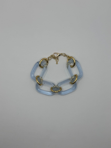 Collier en résine à maillons larges de style moderne, mélange de couleurs, punk, creux, gros maillons épais, longue chaîne, décoration murale - Product Image 2