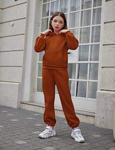 Conjunto de pantalones con capucha y estampado a cuadros para niños y niñas |   Chándal de Forro Polar para Niños al por Mayor |   Ropa Casual Personalizada y Cómoda - Product Image 6