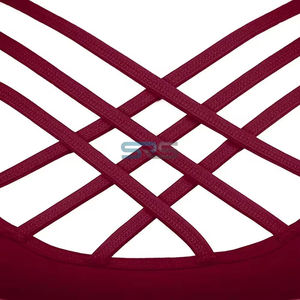 Soutien-gorge de sport respirant à maintien moyen sans coutures à motif écossais avec logo frontal pour femme – Collection Fitness – Offre Spéciale - Product Image 2