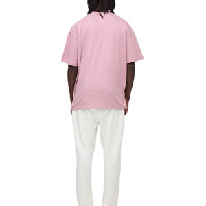 T-shirt en coton uni à coupe classique et grammage élevé avec impression frontale pour hommes, idéal pour les commandes en gros et les marques privées OEM - Product Image 2