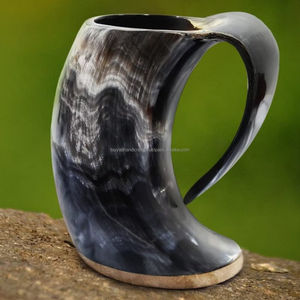 Taza de cuerno hecha a mano Trinkhorn de la famosa ágata artesanal Tayyab DE LA India - Product Image 2