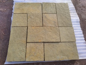 Belles dalles de pavage jaunes Ananthpur, pierres calcaires naturelles, résistance durable pour l'aménagement paysager, les allées de jardin, les patios - Product Image 6