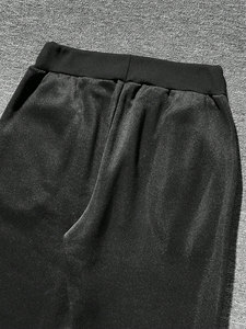 Ensemble sweat à capuche et pantalon de survêtement noir pour homme, imprimé flamme, décontracté, hiver, 100 % coton molletonné respirant, service OEM - Product Image 4