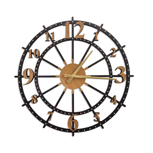 Luxury Black Iron Metal Vertical <b>Wall</b> <b>Clock</b> Modern Design Wedding <b>Decorative</b> Homeware Wholesale From India Manufacturer Exporter - Product Image 4
