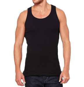 Débardeurs pour hommes SOLID INTERNATIONAL, écologiques, à séchage rapide, respirants, style hip-hop, col rond, polyester et coton, motif uni, pour la salle de sport - Product Image 4