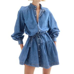 Vestidos de Mezclilla Casuales y Sencillos para Mujer, Verano/Invierno, 100% Algodón, Largo a Media Pantorrilla, Tela Cómoda, Venta al Por Mayor, Personalizables, Muestra Gratis - Product Image 4