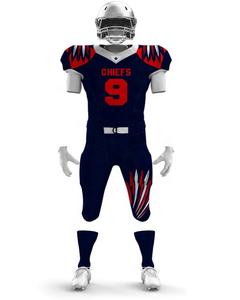 Uniforme de football américain personnalisé OEM, imprimé, sublimé, manches courtes, été, anti-humidité, protection UV - Product Image 1