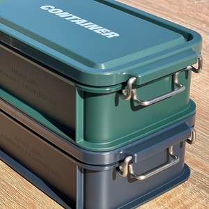 CNT-450 CNT-600 CNT-750 CNT-900 <b>CONTAINER</b> Lunch Box, Made in Japan, Rectangle Strong Bento Box, Stacking, Navy, Green, Yellow - Product Image 6