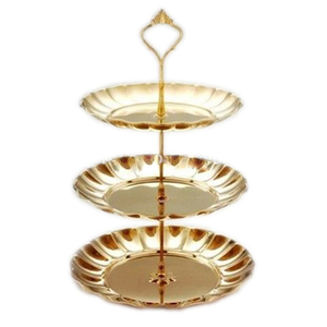 High Quality Metal Brass Plated 2 Tier Cake Stand Dining Table New Decoration <b>Cupcake</b> Dessert Stand for Home Hotel & Restaurant - Product Image 6