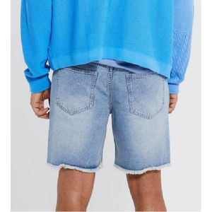 กางเกงยีนส์ขาสั้นลำลองผู้ชายผ้าฝ้ายสไตล์เรโทรฮิปฮอปสตรีทแวร์ลายดาวปะติดกันทรงหลวมกางเกงขาสั้นผ้าฝ้ายผู้ชาย - Product Image 2