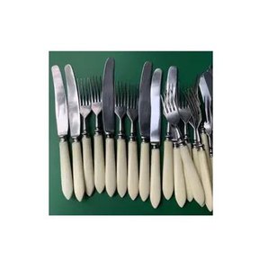 Juego de cubiertos de acero inoxidable con mango de hueso de primera calidad, estilo vintage, para mesa de comedor, ecológico, apto para lavavajillas, para fiestas - Product Image 2