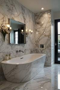 Bañera de Hidromasaje Independiente de Mármol Natural Tallada a Mano de Lujo, con Desagüe, Estilo Europeo, Ecológica, para Uso en Interiores de Hoteles y Villas, 20 galones - Product Image 3