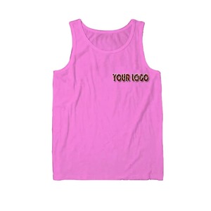 Men's Custom <b>Logo</b> Plain Tank Top OEM/ODM | Puff Print | Multi-Color | Wholesale Bulk - Product Image 3