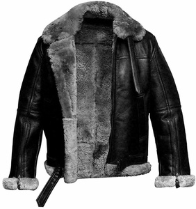 Men RAF Aviator Real Leather <b>Jacket</b> Coat Bomber B3 Sheep Skin <b>Pilot</b> Flying NF1 - Product Image 1