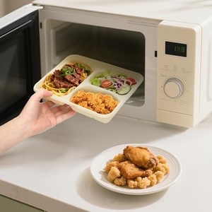 Barquette d'emballage alimentaire durable pour repas combinés et services de livraison, assiettes repas 3 compartiments pour restaurants, plats à emporter et activités extérieures - Product Image 1