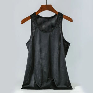 Débardeurs pour hommes à séchage rapide 100% polyester, col rond, sans manches, pour l'été, la gym, l'entraînement, la course à pied, le fitness, le sport, prix bas - Product Image 3