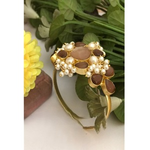 Hermosa pulsera de perlas auténticas de primera calidad, diseño antiguo fusionado, nueva colección para fiestas y bodas, para mujeres y niñas. - Product Image 1