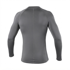 Polyester/Nylon Material Unisex Rash Guard Black <b>White</b> <b>Compression</b> Tops Wholesales T <b>Shirt</b> MMA Customizable Color Logo Quick Dry - Product Image 2