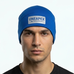 Men's <b>Blue</b> <b>Beanie</b> Hat Knit Cuffed Winter Cap Unisex Streetwear Skull Cap Custom Logo Wholesale Fashion Accessory - Product Image 1