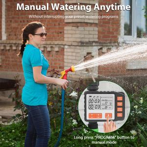 Sistema di irrigazione manuale e automatico con 3 programmi, timer impermeabile per irrigazione da giardino, timer per rubinetto e irrigatore domestico - Product Image 4