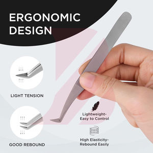 Pinzas de Acero Inoxidable de Alta Precisión para Pestañas, Herramientas de Belleza Profesionales al por Mayor para Salones de Extensión de Pestañas y Capacitación - Product Image 5