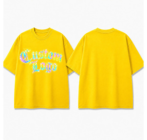 เสื้อยืดโอเวอร์ไซส์สะท้อนแสงสีรุ้งแบบกำหนดเอง |   เสื้อยืดกราฟิกสตรีทแวร์ผ้าฝ้าย 100% |   เสื้อยืดคอกลมแขนสั้นพิมพ์ลายโลโก้ด้านหน้าแบบยูนิเซ็กซ์ - Product Image 3