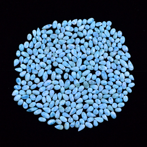 Lote a Granel de Gemas de Larimar Natural Cabujón Sueltas para Joyería, 6x6x2mm, 12x6x2mm, 2 Ct (promedio), con Iridisencia Azul Certificada - Product Image 2