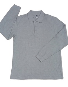 Chemises de golf pour hommes de haute qualité 100% coton respirant, coupe classique, manches longues, 220g, tissu tricoté brodé - Product Image 3