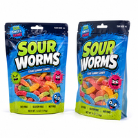 Sachets d'emballage en plastique pour bonbons, personnalisés et imprimés, type stand-up, pour la vente en gros de bonbons gélifiés et de snacks aux fruits