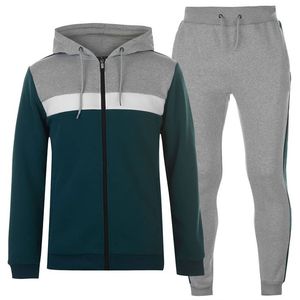 <b>Men's</b> Color Blocking Tracksuit Hooded Full Sleeve Zipper Front Casual Autumn Wear Regular Fit Polyester Cotton Breathable - Product Image 1