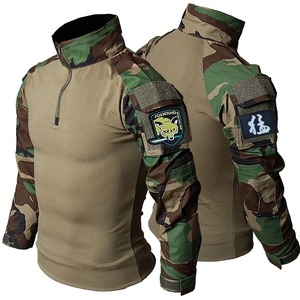 Camiseta Deportiva Erni para Hombre, Manga Larga, Cierre de Cremallera 1/4, Ripstop, Spandex/Poliéster, Transpirable, 180g, Camuflaje, Táctica, Ropa de Trabajo, Gimnasio - Product Image 2