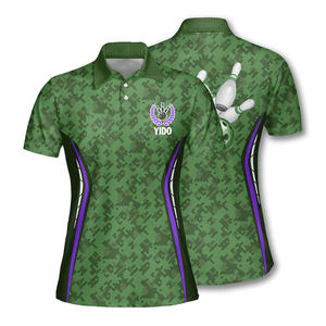 OEM Custom Sublimated <b>Bowling</b> Polo Jersey Quick Dry Breathable Team Sports <b>Bowling</b> Polo Shirts - Product Image 2