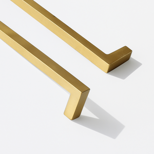 Poignée de meuble moderne en alliage de zinc de qualité supérieure, poignée carrée à barre, finition dorée, pour tiroir, cuisine, salle de bain, quincaillerie de meubles - Product Image 4