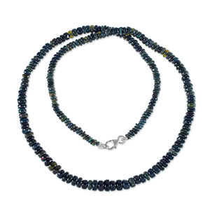 Collar de Ópalo Etíope Negro, Gargantilla de Cristal, Joyería de Piedras Preciosas Negras, Collar Unisex Minimalista, Regalo, Collar de Cristal - Product Image 6