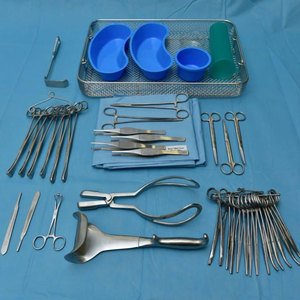 Azicon's Caesarean Section Instrument Set <b>C</b>-Section OB-GYN Doyen Retractor Green-Armytage Foerster <b>Clamp</b> Needle Holder Tray Case - Product Image 1