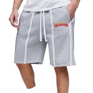 Pantalones Cortos de Hombre Modernos, 100% Algodón, Color Gris Sólido, con Bolsillos Laterales, Corte Cuadrado, Transpirables, Cintura Elástica, Estilo Urbano - Product Image 1