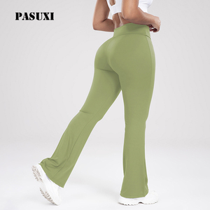 Nuevos Pantalones de Yoga Personalizados para Mujer, Leggings de Cintura Alta con Efecto Levanta Glúteos, Pantalones de Gimnasio de Pierna Ancha de Secado Rápido, Ropa de Yoga para Fitness - Product Image 1